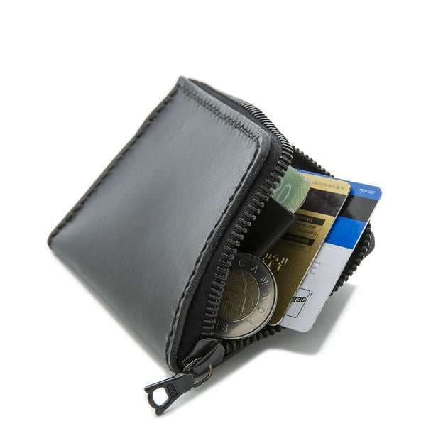 PR-006 - Half-Zip Wallet - Black