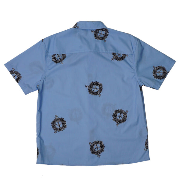 Sexhippies - Rose Bone S/S Woven Shirt - Baby Blue